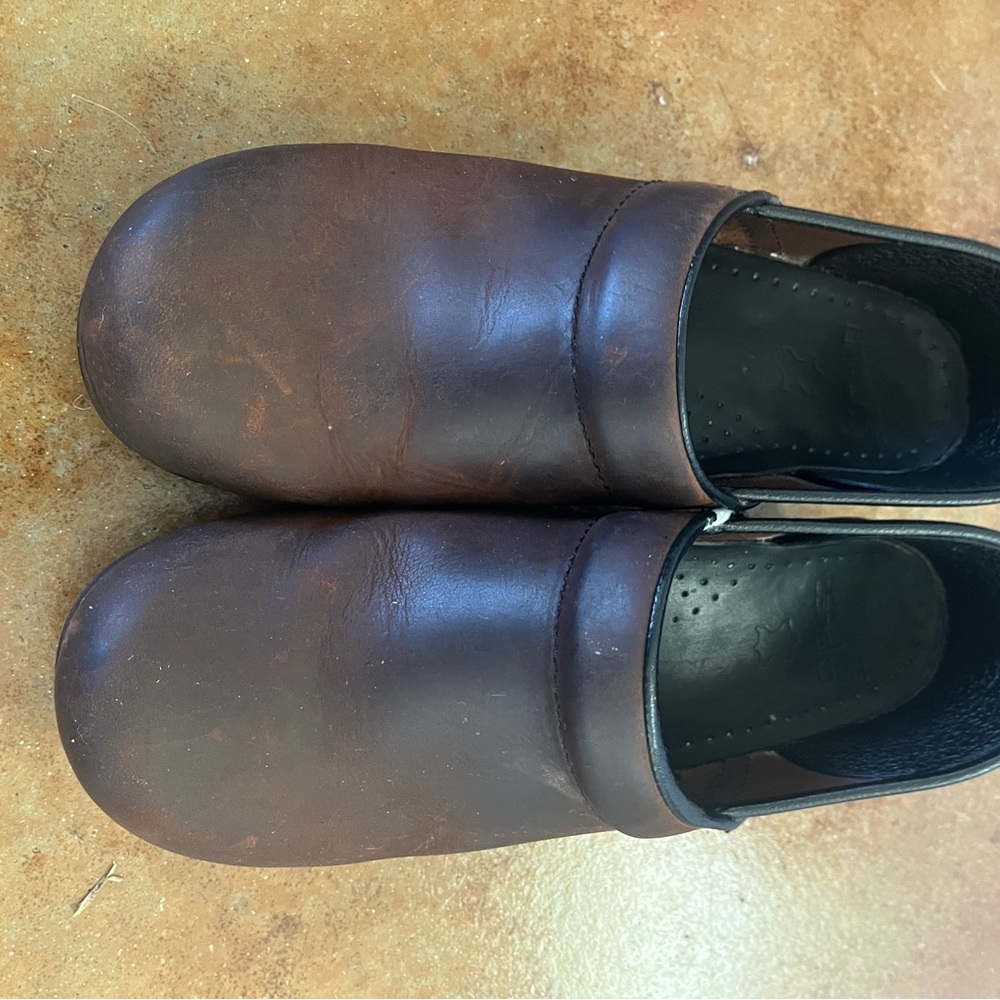 Dansko Brown Leather Mules